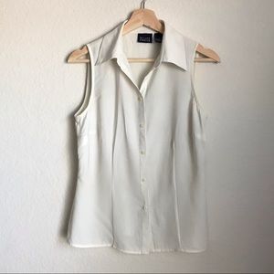 White Sleeveless Blouse